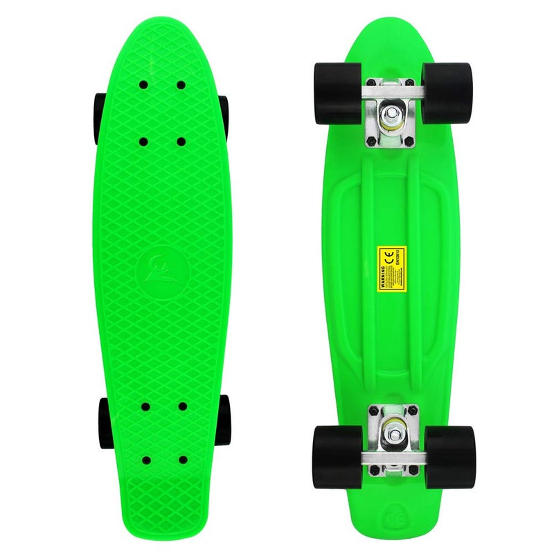 Meketec Skateboards Youth 22 inch Mini Cruiser Girl Beginner Skateboard for Kids Boys Children Toddler Skateboard Teenagers Adults (Green Black) - Image 2